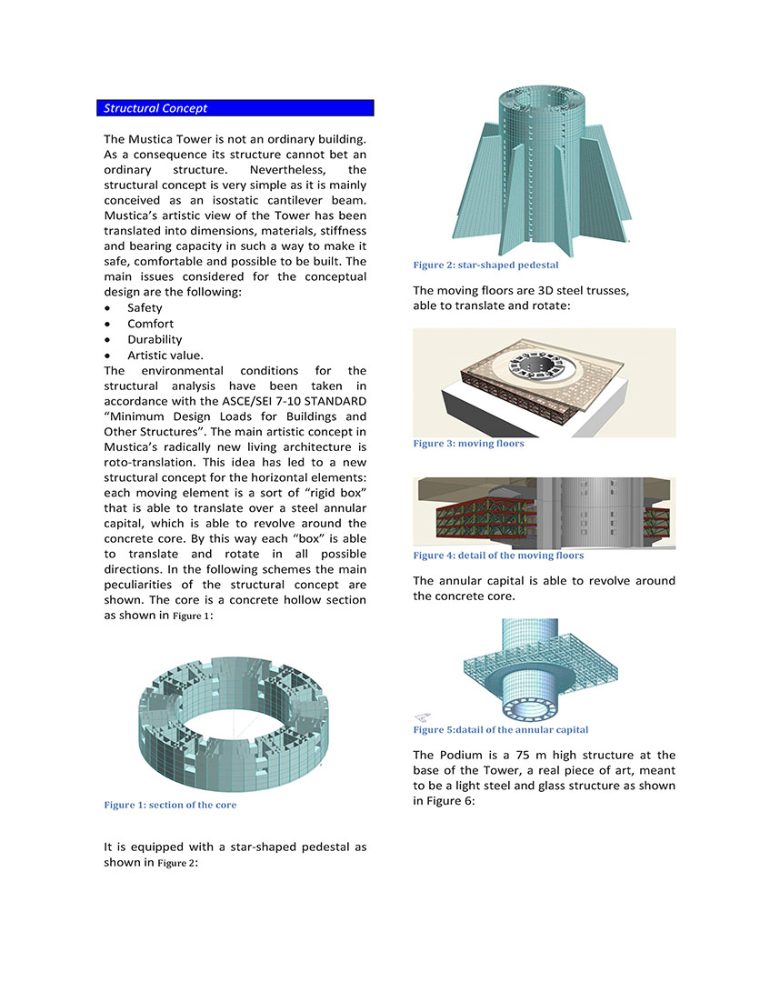 <em>Mustica Tower</em>, elaborato concetto strutturale